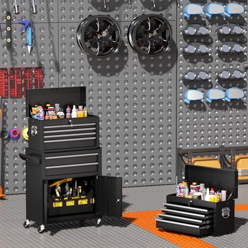 INTERGREAT 8-Drawers Rolling Tool Chest, Assembled Tool Chest with Wheels, De...