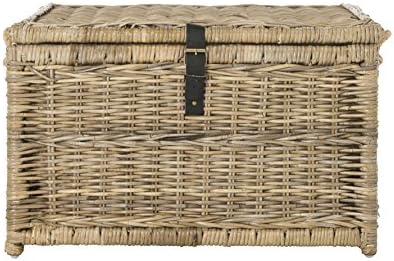 happimess Caden Collapsible Wicker Storage Trunk Chest 30", Natural