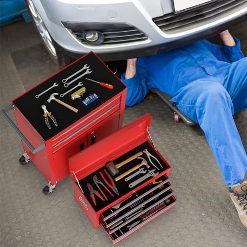 ERGOMASTER Large Rolling Tool-Chest with 6 Drawers Heavy Duty Tool-Cabinet on...