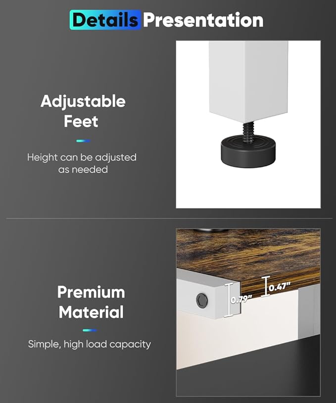 Ardier 4-Tier Wooden Media Stand, AV Media Stand Corner Shelf