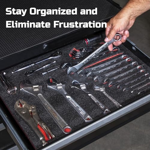ONREVA Tool Box Foam Organizer 40x20x1 inch 3Pack, Kaizen Sheets for Pro Tool...