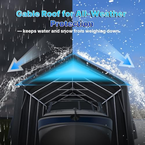ADVANCE OUTDOOR 10X20 ft Carport Heavy Duty Outdoor Patio Portable Canopy Sto...