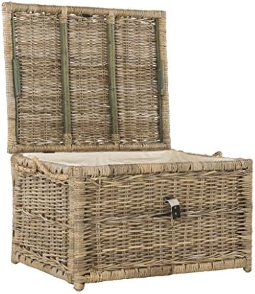 happimess Caden Collapsible Wicker Storage Trunk Chest 30", Natural