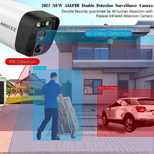 OOSSXX 4K POE Wired Home Security Camera System, 8 Wired 4K Bullet Cameras