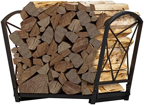 Fire Beauty Folding Iron Firewood Log Rack for Indoor & Outdoor Storage