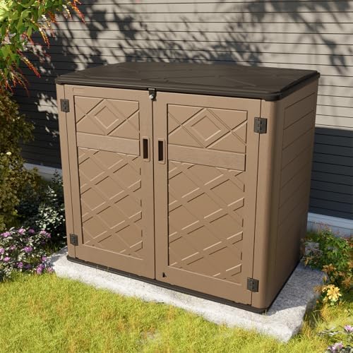 KINYING Larger Outdoor Storage Shed Weather Resistance, Resin Sheds & Out...