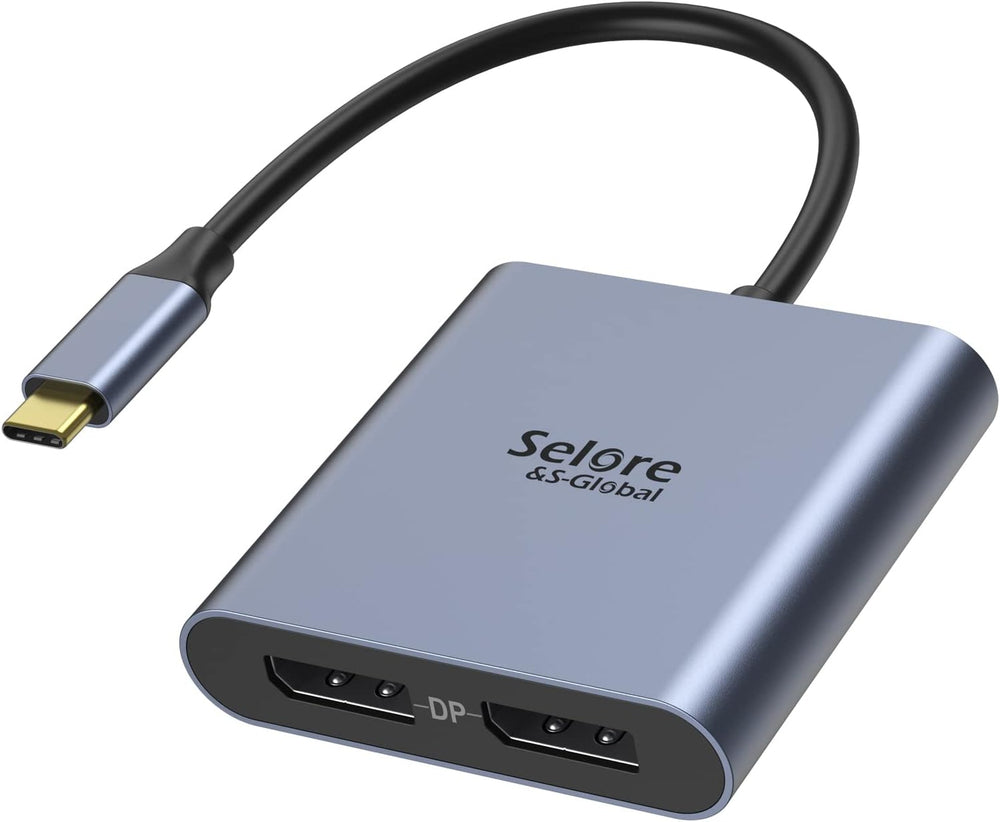 USB-C to Dual 4K DisplayPort Splitter Adapter, USB Type C to Displayport Dual