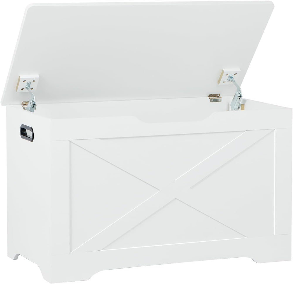 Timberer 31.5" Storage Chest, Wooden Storage Bench, Entryway Shoes Bench