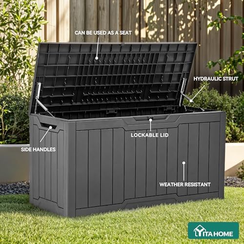 YITAHOME 80 Gallon Resin Deck Box