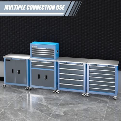 LARBANKE 8-Drawer Rolling Tool Chest with Wheels,2-in-1 Detachable Design