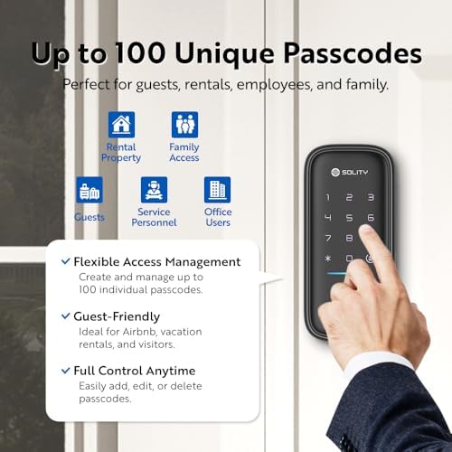 GT5K Smart Lock – Keyless Entry Door Lock with App, Keypad, and Mechanical Ke...