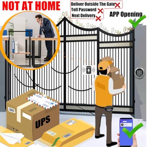 3300 lbs Automatic Sliding Gate Opener Kit with Keypad and APP Control