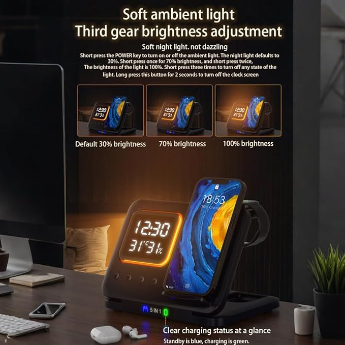 AYI 5in1 Multi Functional Wireless Charging Station