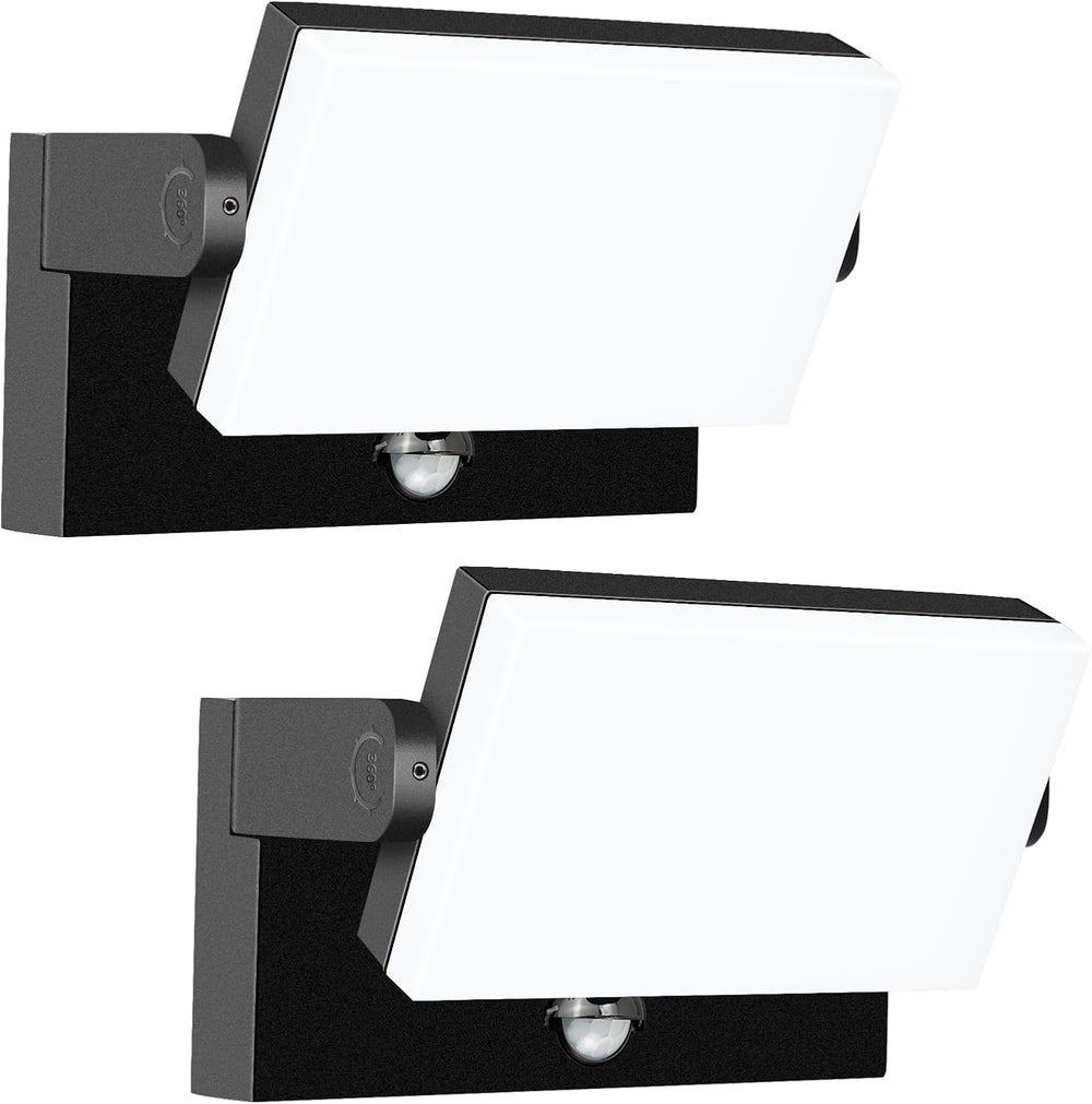 WISELUME 60W LED Outdoor Wall Light – 360° Rotatable, Motion Sensor & Col...