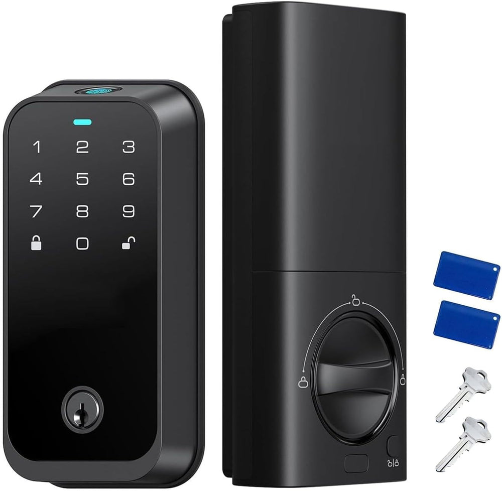 Keypad Fingerprint Keyless Smart Door Lock with Electronic Code/Fob Card/Phys...