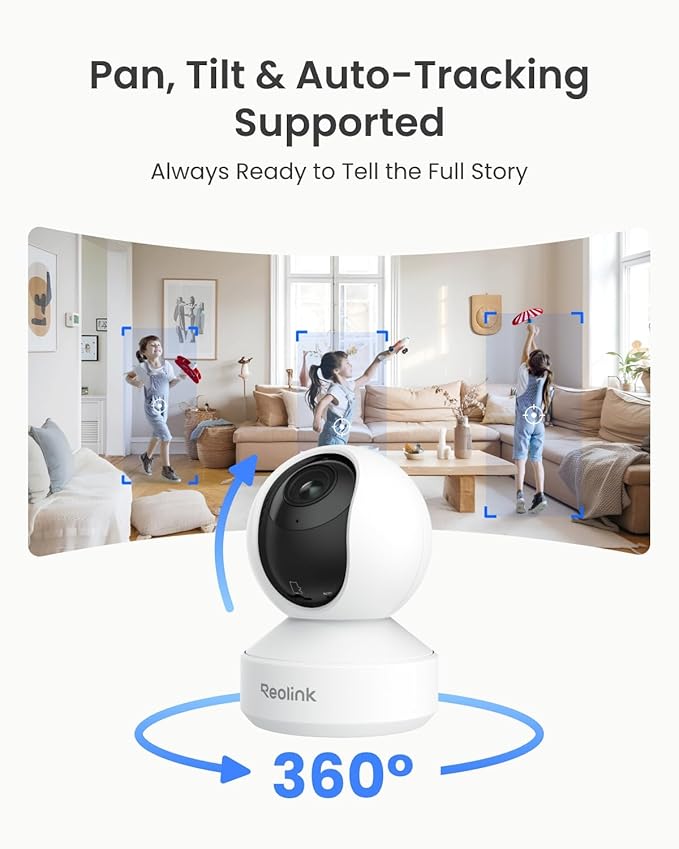 REOLINK Smart 4K UHD Pan & Tilt Dual-Band Wi-Fi 6 Indoor Security Camera