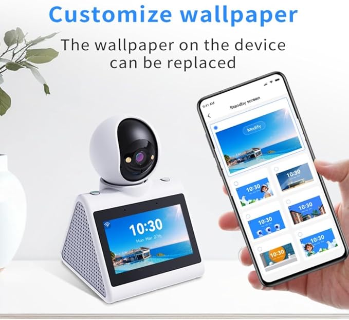 SIYZHOP Indoor Home Security Camera, Pet Dog Camera, Two Way Video Camera