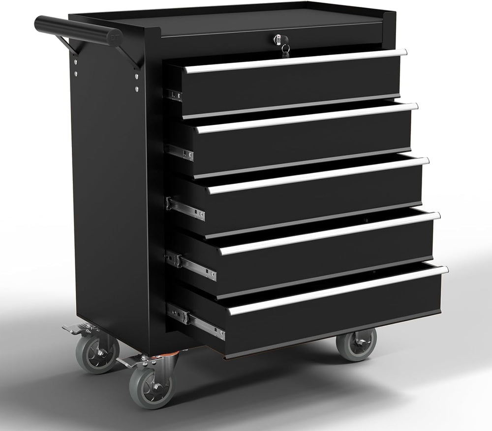 5-Drawer Metal Rolling Tool Chest with Wheels,Tool Storage Cabinet with Locki...