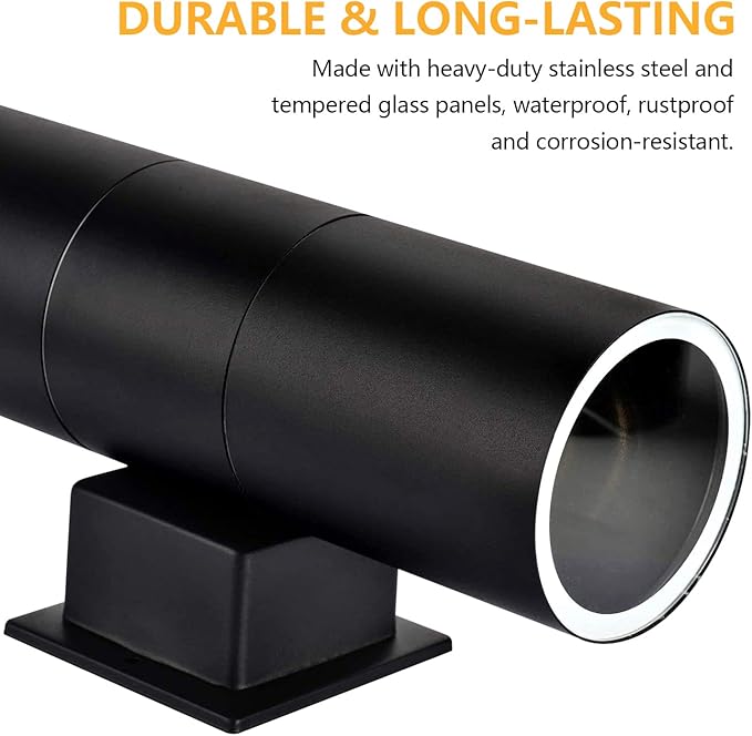wowlite Modern Outdoor Wall Lights, Up and Down Lights Wall Mount Cylinder (2...
