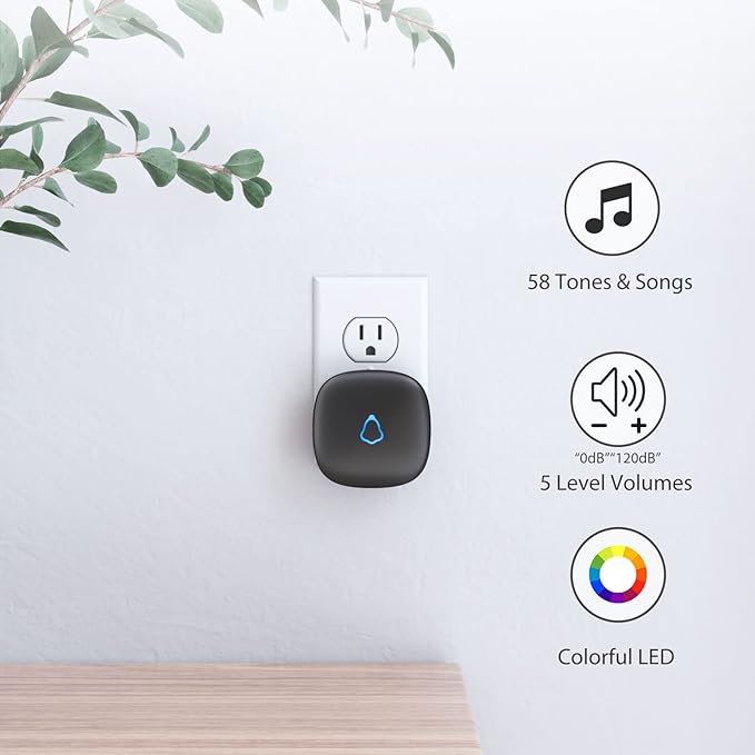 METAK Wireless Door Chime, Door Open Contact Sensor Alarm