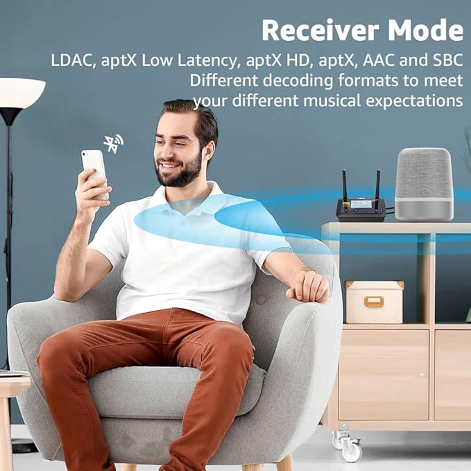 1Mii B03Pro+ Bluetooth 5.3 Transmitter Receiver Certified LDAC