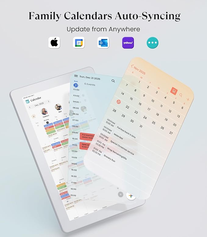 Cozyla Digital Calendar+ 2: 15.6'' Wall Planner Touch Screen Chore Chart
