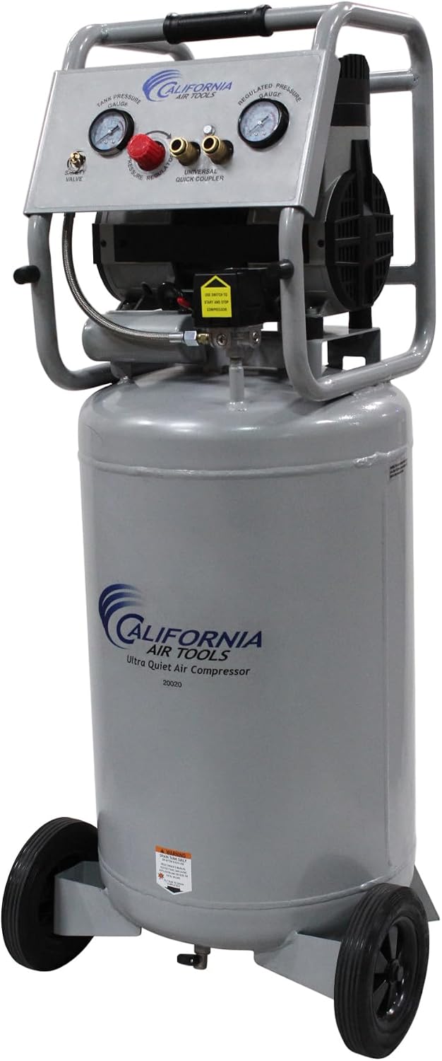 California Air Tools 20020 2.0 HP Ultra Quiet and Oil-Free Air Compressor wit...
