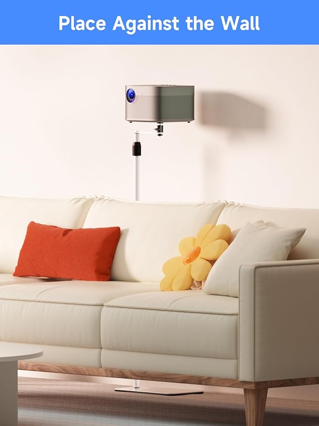 suptek 63.9” Extendable Projector Stand Against Wall Hidden Stand, 360°Swivel