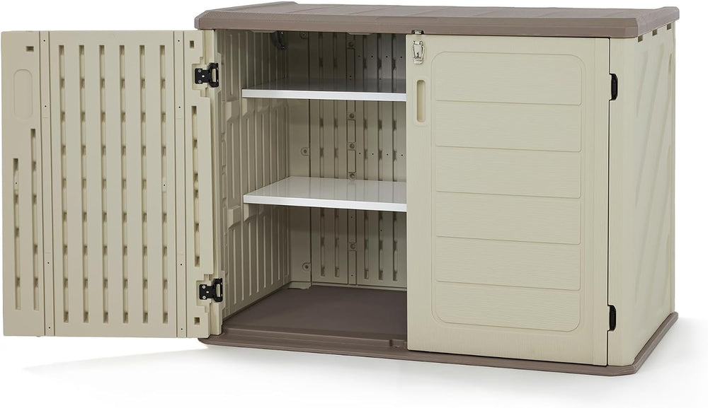 Macrout 25 Cu Ft Outdoor Storage Cabinet with Shelves, Waterproof ST5737