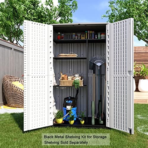 Kinying Outdoor Storage Cabinet, Vertical Storage Shed Perfect to Store Patio...