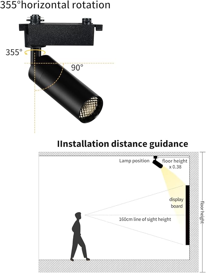 Gpaillumic LED Track Lighting Heads Compatible