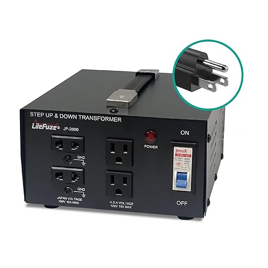 LiteFuze 2000 Watt Japan Voltage Converter Transformer Step Up/Down - 100v to