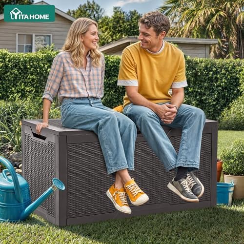 YITAHOME 100 Gallon Resin Deck Box