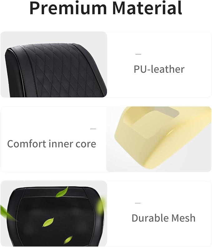 Boriwat Back Massager with Heat, 3D Kneading Massage Pillow