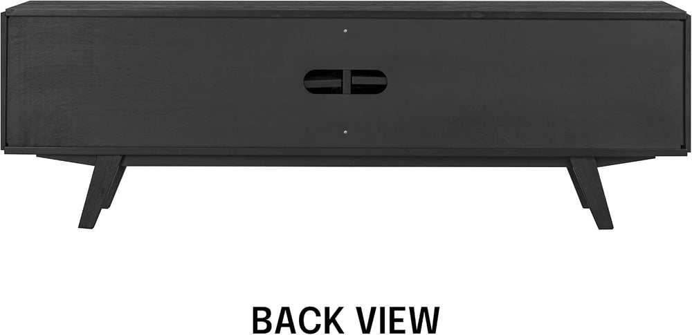 NTC Sapa Mid-Century Modern Solid Wood TV Stand 4-Door Media Console with Car...