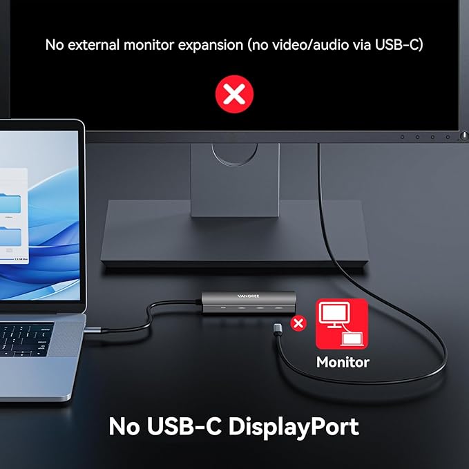 VANGREE USB C Hub, 3 USB 3.2 Gen 2 Ports