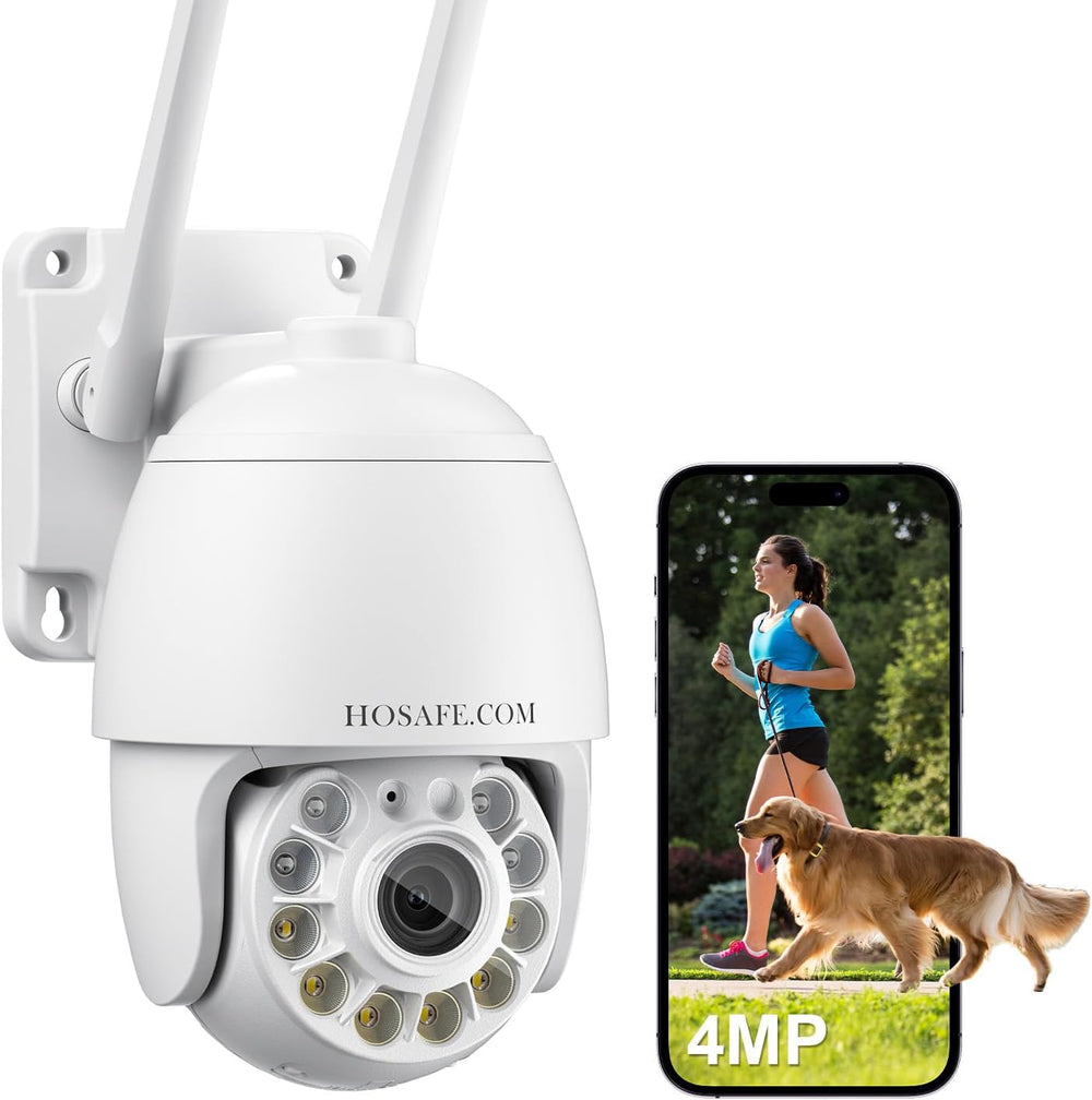 Plug-in WiFi Cameras for Home Security 4MP HD, Color Night Vision