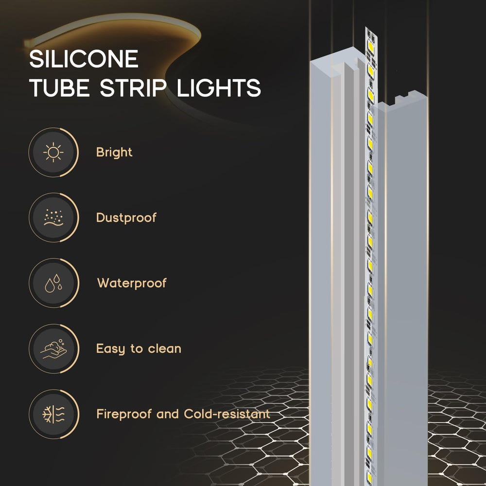 VOEWT LED Strip Lights Neutral White 4000K, 32.8ft 110-120V Neon Rope Lights