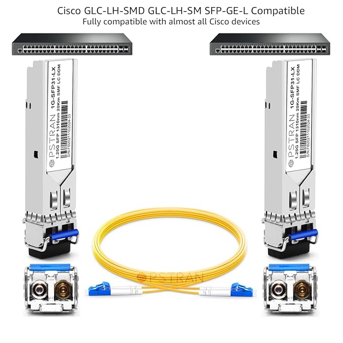 OPSTRAN 1000BASE-LX/LH SFP Optical Transceiver Module Compatible (4 Pack)