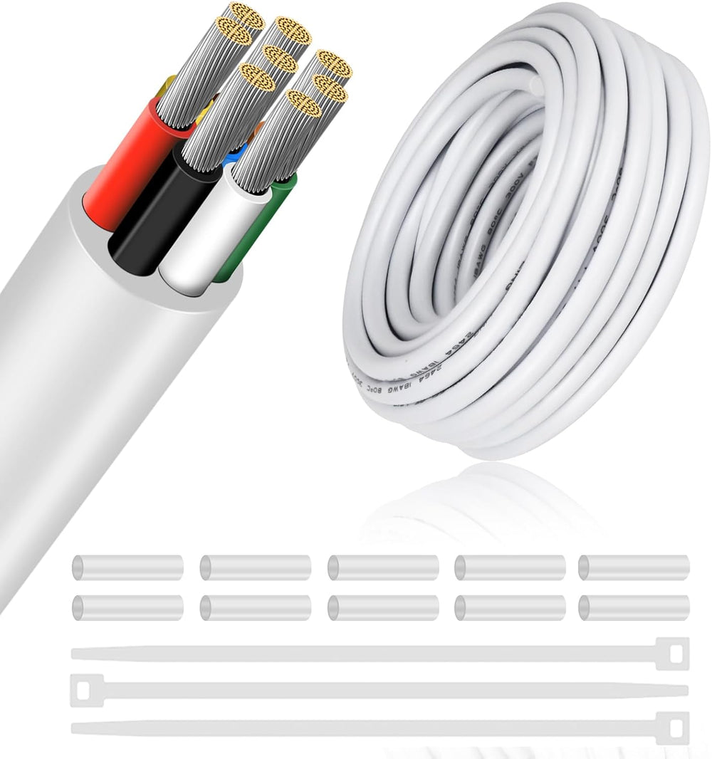 20 Gauge 8 Conductor Electrical Wire, 49.2FT Low Voltage 20/8 Tinned Copper