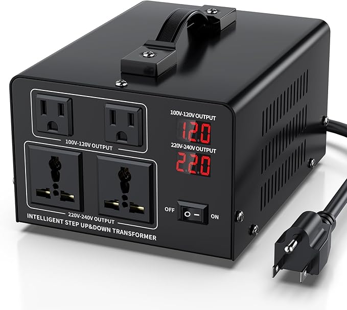 2000W Voltage Converter Transformer Step Up 110V/120V to220V/240V or Step Down