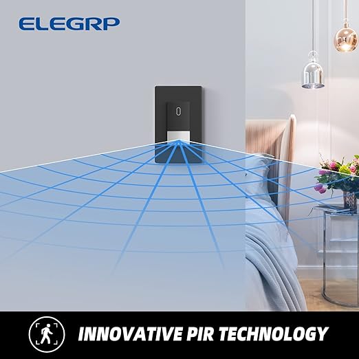 ELEGRP Occupancy Motion Sensor Light Switch, PIR Infrared Motion Activated Wa...