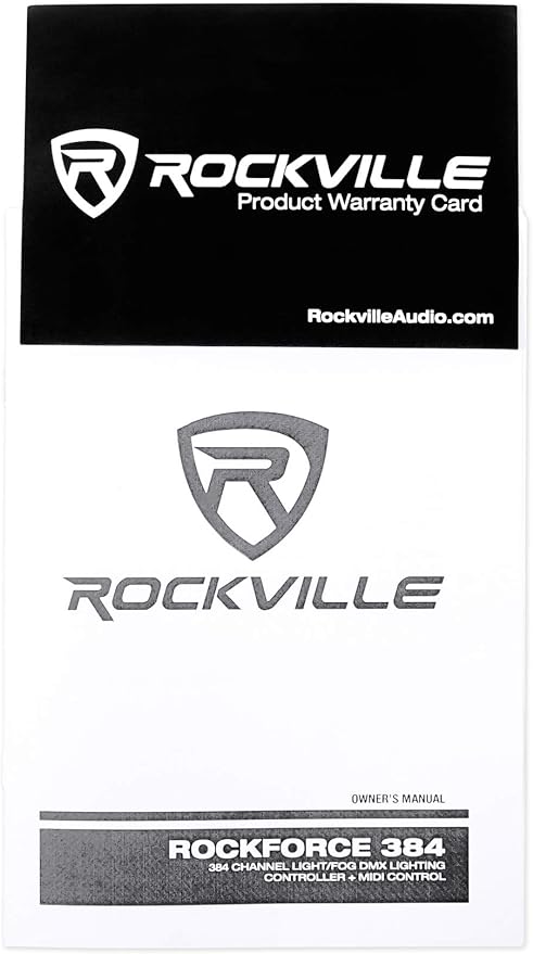 Rockville ROCKFORCE 384 Channel DMX Light/Fog Lighting Controller, MIDI Control