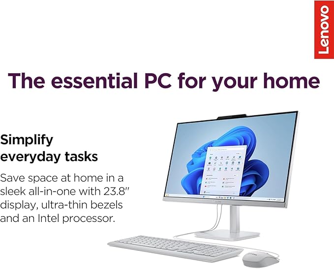 Lenovo IdeaCentre 24" FHD All-in-One Desktop Computer