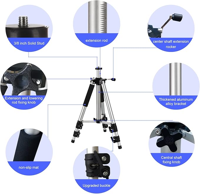 SKERELL Projector Stand Tripod Adjustable: Universal Laptop Standing Height