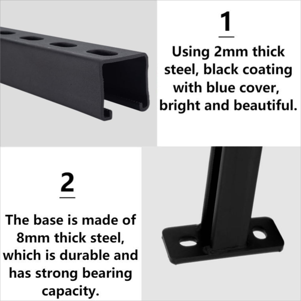 4 PCS Steel Shelf Bracket,Display Bracket,DIY Projects,Metal Strut Channel,St...