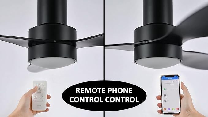 SMAAIR 52" Smart Flush Mount Ceiling Fans