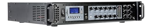 Rockville RCS2-320-6 320W 6-Zone Stereo/Mono Commercial 70V Amplifier, Optical