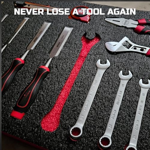 ONREVA Tool Box Foam Organizer 40x20x1 inch 3Pack, Kaizen Sheets for Pro Tool...