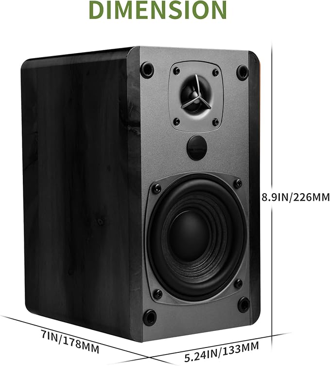 SINGING WOOD BT27 Active Powered Bluetooth Bookshelf Speakers
